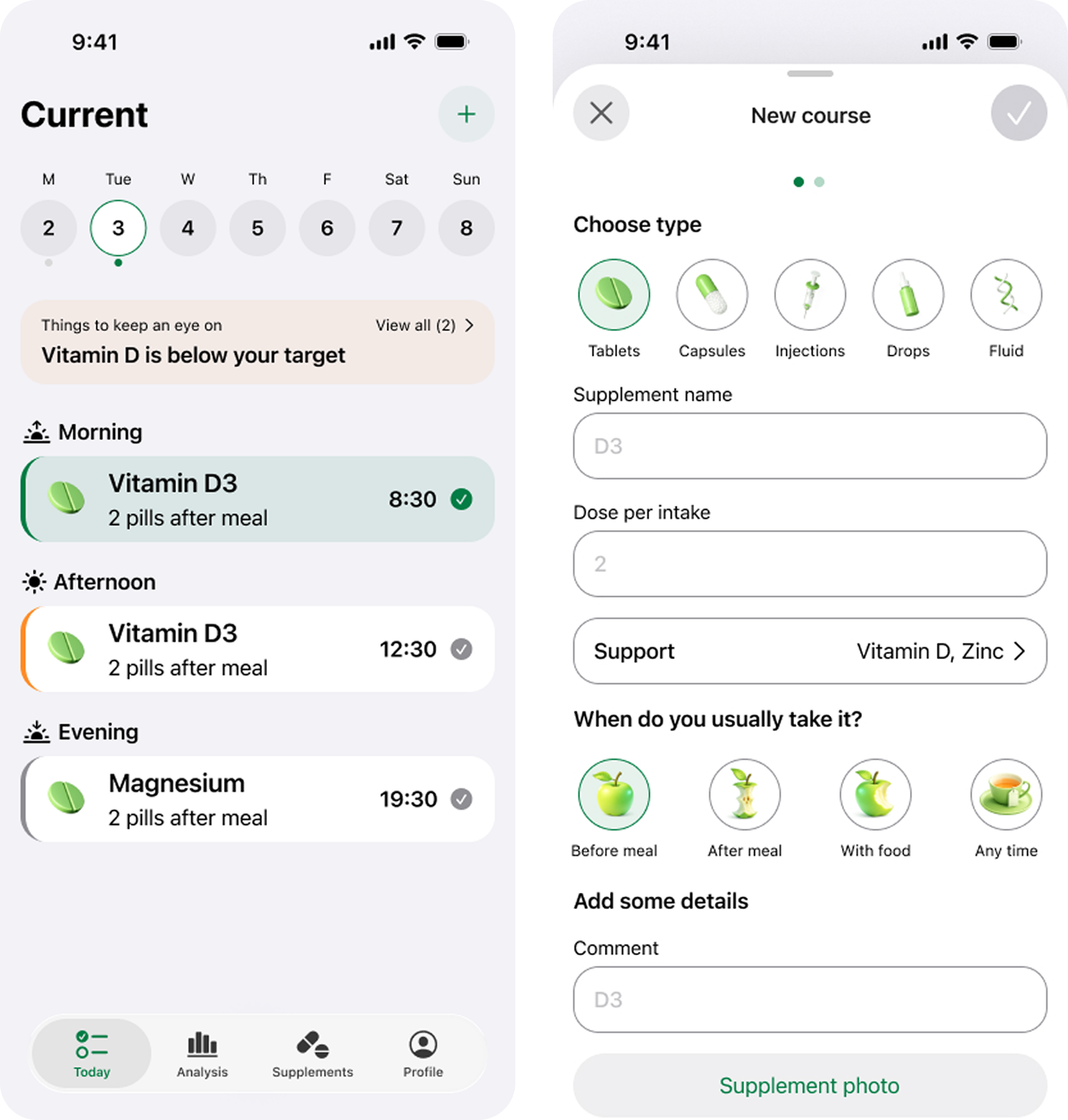 Health Tracker & Biomarkers Step