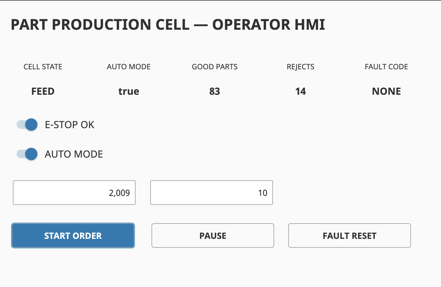 Part Production Cell — MES & OEE Step